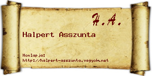 Halpert Asszunta névjegykártya